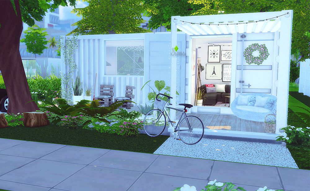 container house sims 4