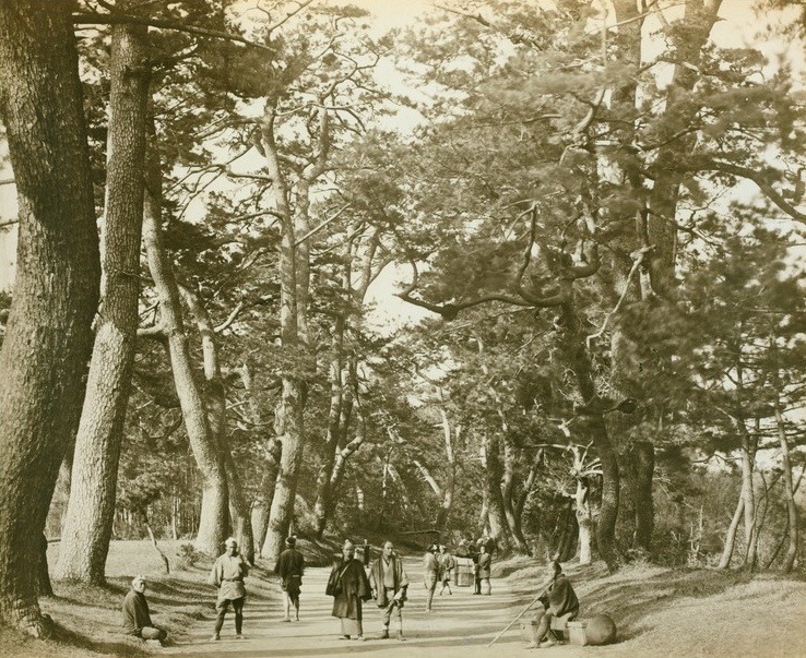 جاده توکایدو در سال ۱۸۲۵ میلادی